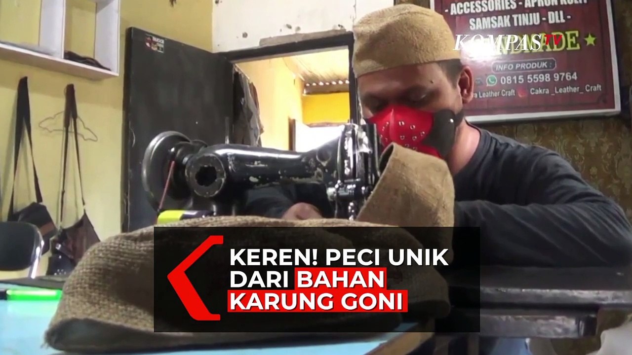 Cerdas! Mendatangkan Keuntungan dengan Membuat Peci Berbahan Karung Goni Bekas