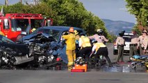 Two Rescued, Two Killed In Fiery Four-Car Crash In La Mirada