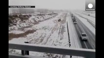 Video: Chaos, Multiple Car Crashes On Icy Highway In Colorado