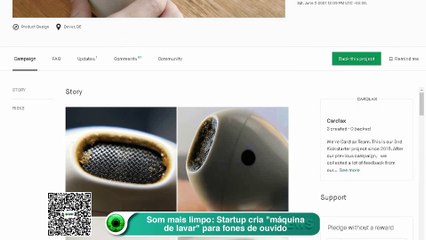 Som mais limpo- Startup cria -máquina de lavar- para fones de ouvido