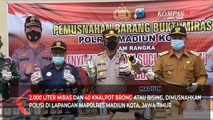 Download Video: Ribuan Liter Miras dan Knalpot Bising Dimusnahkan