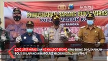 Ribuan Liter Miras dan Knalpot Bising Dimusnahkan