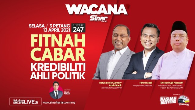 [LIVE] Fitnah cabar kredibiliti ahli politik