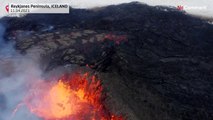 شاهد:  استمرار ثوران بركان فاغرادالسفيال في أيسلندا وتشكل ثلاث فوهات جديدة