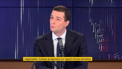 Report envisagé des élections régionales et départementales : "On ne peut pas indiquer à l'ensemble du pays qu'on va rouvrir le pays d'ici le printemps et ne pas voter" , souligne Jordan Bardella, vice-président du Rassemblement national