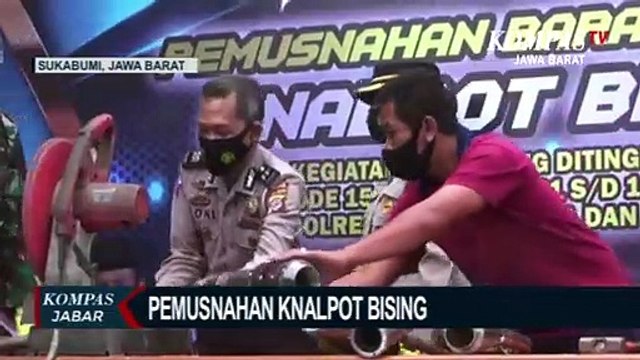 Ratusan Knalpot Bising Hasil Razia Dimusnahkan