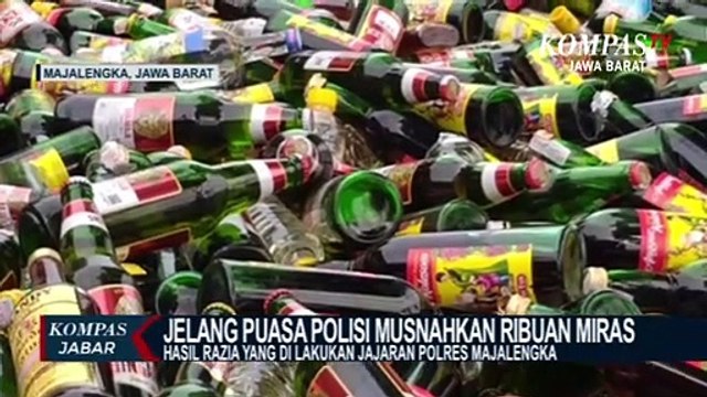 Ribuan Botol Miras Di Majalengka Dimusnahkan
