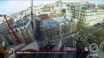 Notre-Dame de Paris : les cordistes, acrobates de la reconstruction