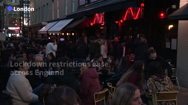 Londoners rush to pubs and restaurants as lockdown restrictions ease