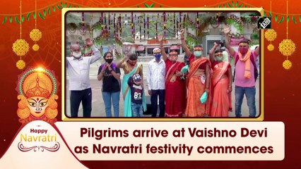 Pilgrims arrive at Vaishno Devi temple in J&K as Navratri begins