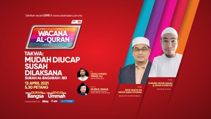 [LIVE] Takwa: Mudah diucap susah dilaksana