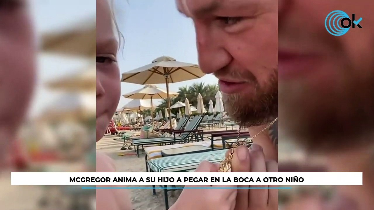 McGregor anima a su hijo a pegar en la boca a otro niño
