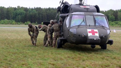 US Army - 3rd Infantry Division Soldiers Participate in MEDEVAC Exercise - Poland