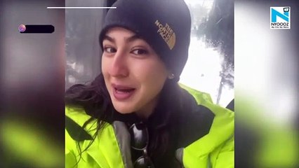 Watch, Sara Ali Khan reports from Kashmir, mom Amrita Singh steals the show