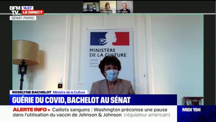 Guérie du Covid-19, Roselyne Bachelot s'exprime devant le sénat