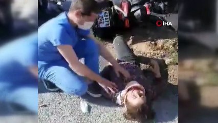 Minibüs ile motosiklet çarpıştı: 2 yaralı