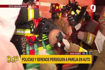 San Isidro: confusa persecución policial a pareja terminó en choque