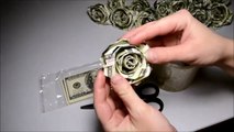 Diy Rose Dollar Money Origami Flower Gift Bills Paper Tutorial