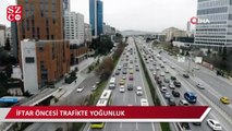 İstanbul'da ilk iftar öncesi trafik yoğunluğu başladı