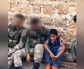 Küçük çocuktan askerimizi hayran bırakan ilahi