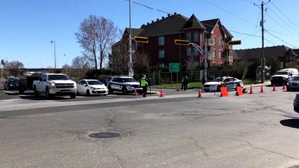 Accident à l'intersection Saint-Georges/112 le 13 avril 2021