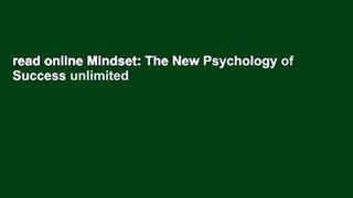 read online Mindset: The New Psychology of Success unlimited