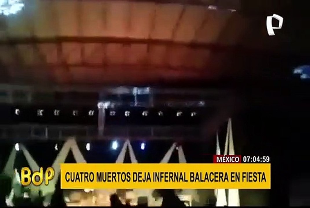 México: desatan tiroteo en plena fiesta que deja cuatro fallecidos