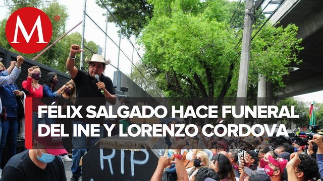 Félix Salgado Macedonio encabezó funeral del INE