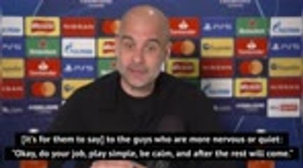 Download Video: Guardiola calls on City players to be 'leaders' against Dortmund