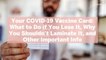 Your COVID-19 Vaccine Card: What to Do if You Lose It, Why You Shouldn't Laminate It, and