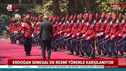 Cumhurbaşkanı Erdoğan'a görkemli karşılama