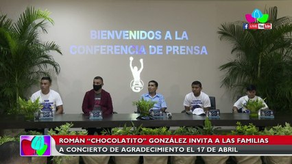 Román “Chocolatito” González invita a Concierto de Agradecimiento el 17 de abril
