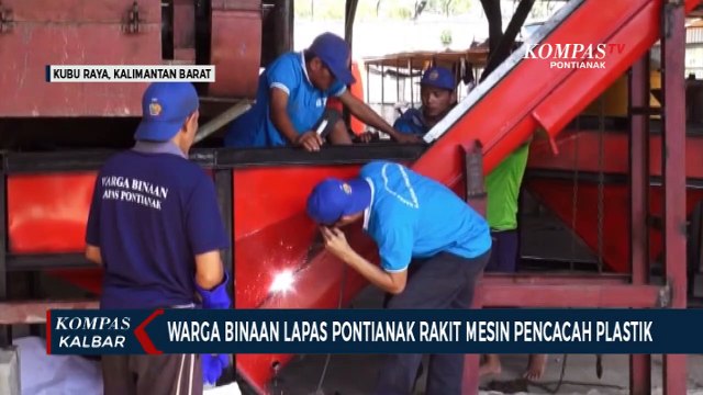Warga Binaan Lapas Pontianak Mampu Merakit Mesin Pencacah Plastik