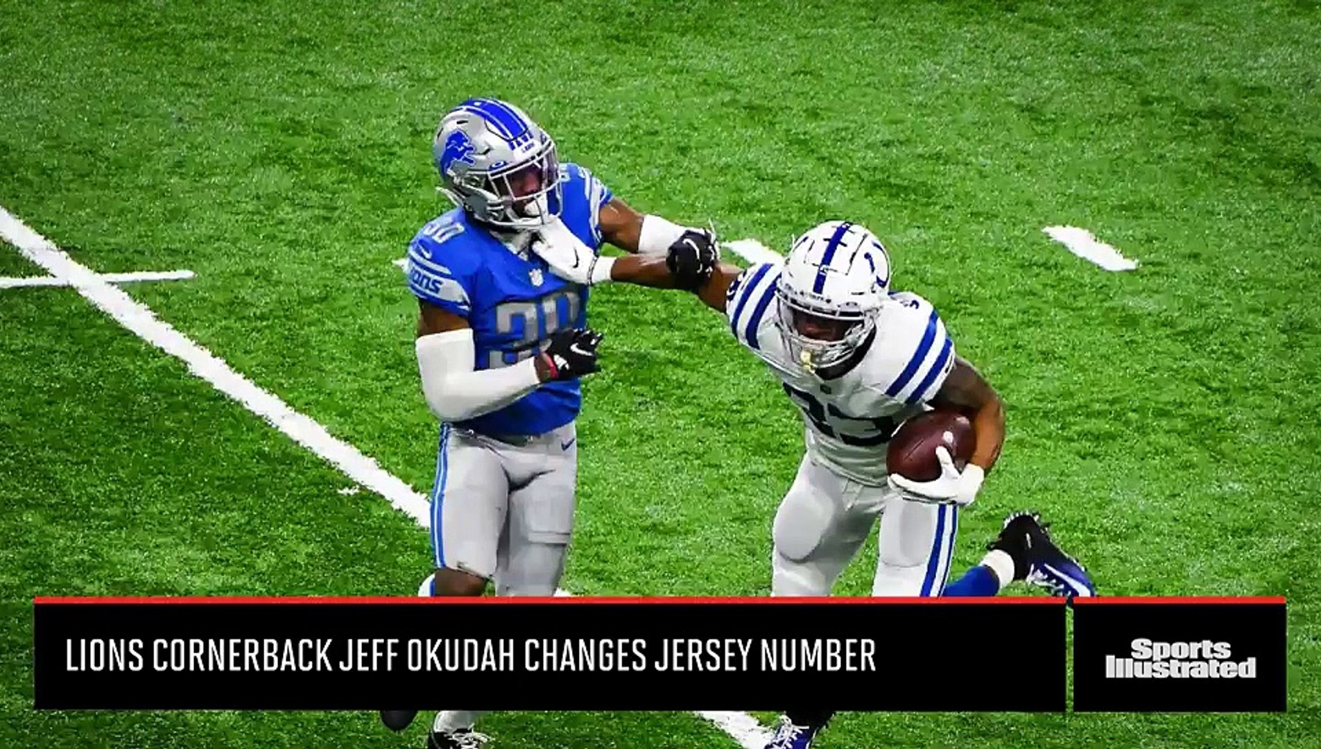 Lions Cornerback Jeff Okudah Changes Jersey Number - video Dailymotion