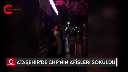 CHP Ataşehir'de '128 milyar dolar nerede?' afişleri söküldü