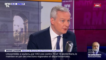 Réouvertures: Bruno Le Maire "ne donne pas de calendrier"