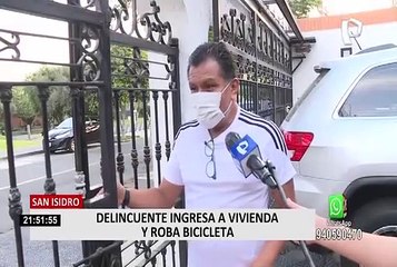 San Isidro: delincuentes ingresan a vivienda y roban bicicleta