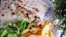 Tacos Au Poulet Et Délicieuse Sauce Fromagère / Recette Très Facile.