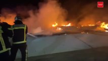 Controlado el incendio que se originó ayer por la tarde en unas naves industriales en Seseña