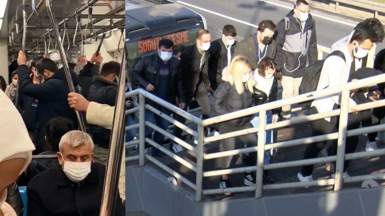 İstanbulda toplu ulaşımda sabah, akşam yoğunluk! Tartışmalar yaşanıyor
