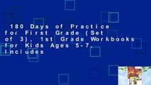 180 Days of Practice for First Grade (Set of 3), 1st Grade Workbooks for Kids Ages 5-7, Includes