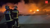 Controlado el incendio que se originó ayer por la tarde en unas naves industriales en Seseña