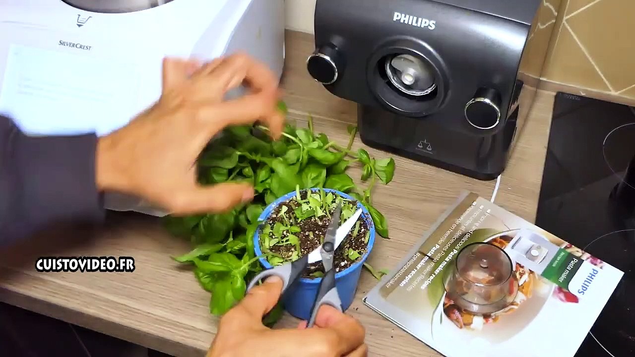 Pâtes Au Pesto Recette Monsieur Cuisine Connect Lidl + Machine À Pâtes Philips Hr2382/10 Pasta Pesto
