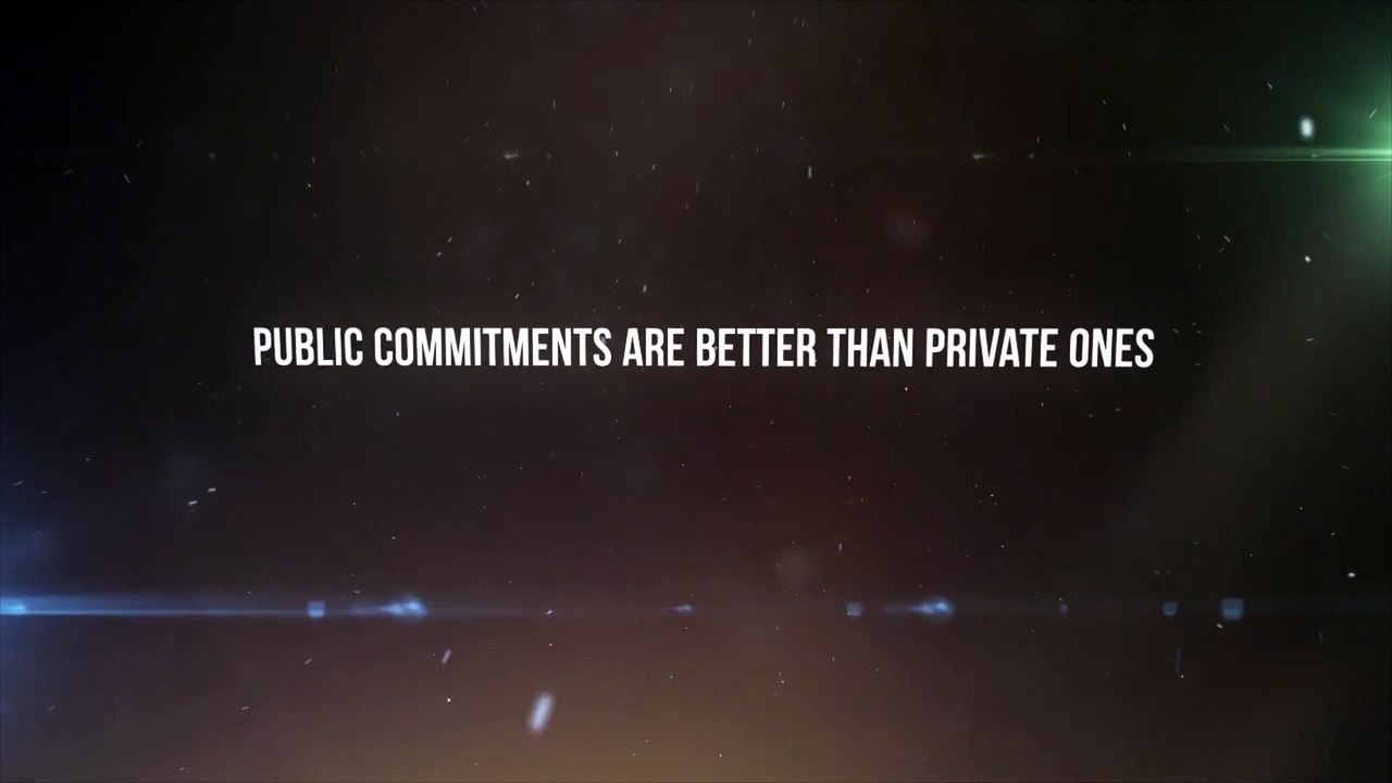 Public Commitments Are Better Than Private Ones