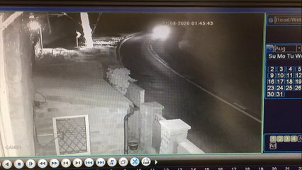 Caldecott  A6003 CCTV vehicles crashing on bend