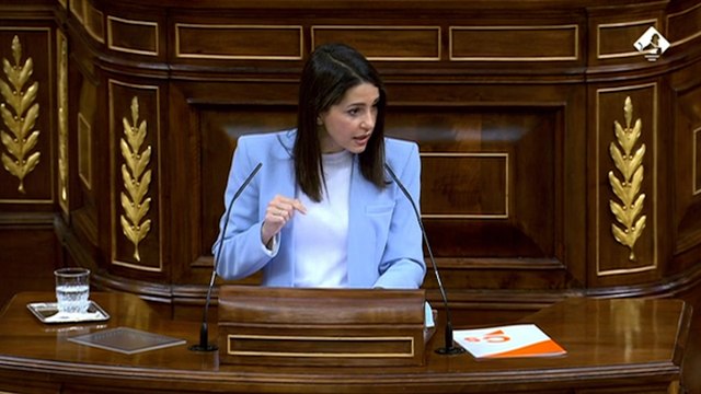 Arrimadas acusa a Sánchez de acudir al Congreso a hacer solo propaganda