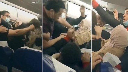 Görüntüler elden ele dolaşıyor! İstanbul uçağındaki kavga dünya basınında
