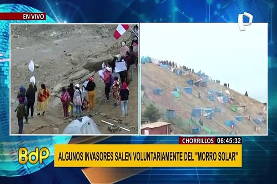 Morro Solar: invasores lanzan piedras contra la Policía para evitar ser desalojados