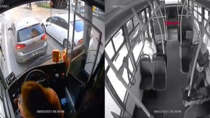 MANİSA TELEFONA BAKARKEN KAZA YAPMIŞTI, İŞİNE SON VERİLDİ; KAZA ANI KAMERADA