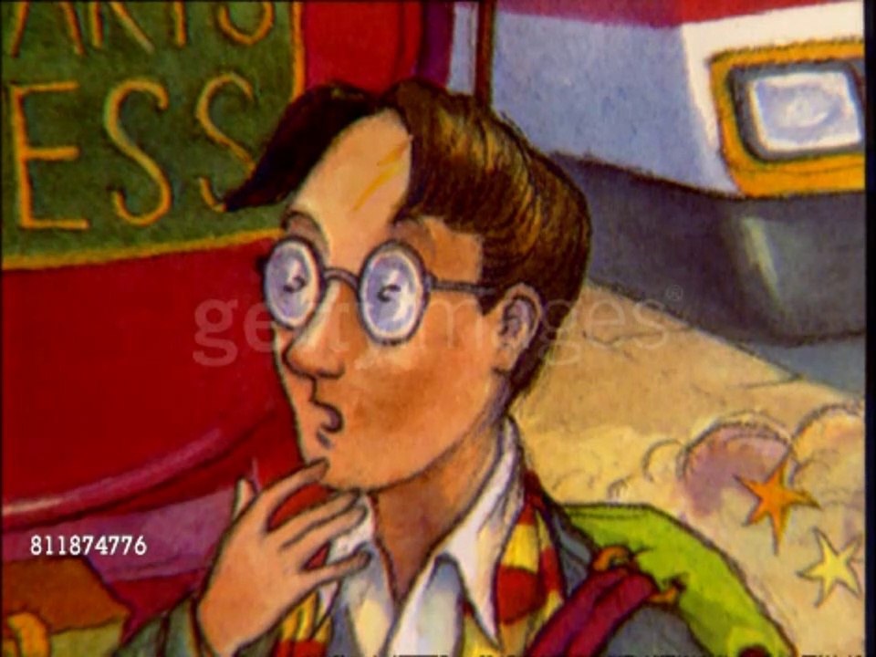 Animation of cover from Harry Potter book "Harry Potter and the Philosophers Stone"